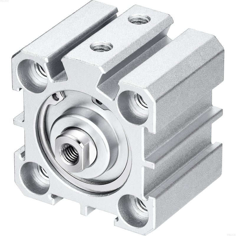 VIILOCK Pneumatic Air Cylinder 25mm Bore 10mm Stroke, Thin Air Cylinder Double Action Hydraulic Cylinders SDA 25 X 10 - Image 1